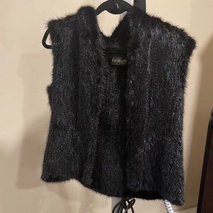 Giorgio Italy hooded genuine fur vest